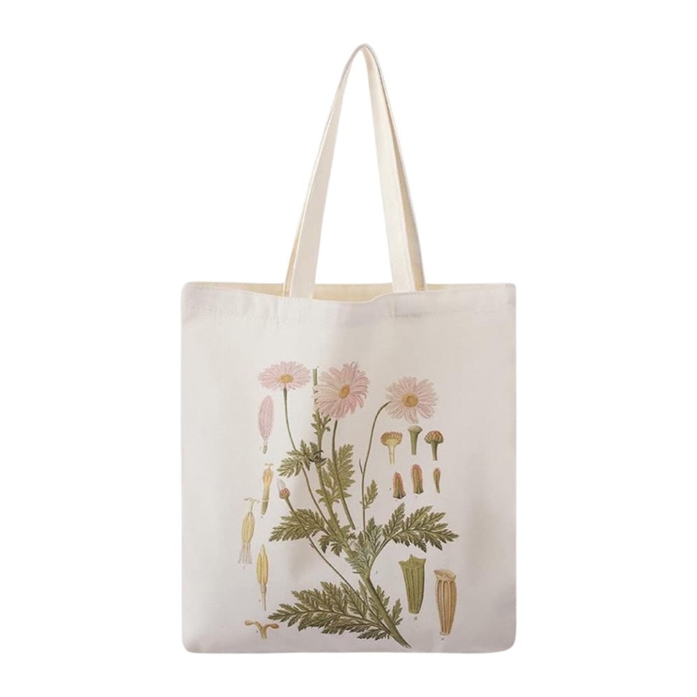 NEW 🌾 Set of 4!!! Floral canvas tote bags with vintage botanical designs. - Picture 4 of 7